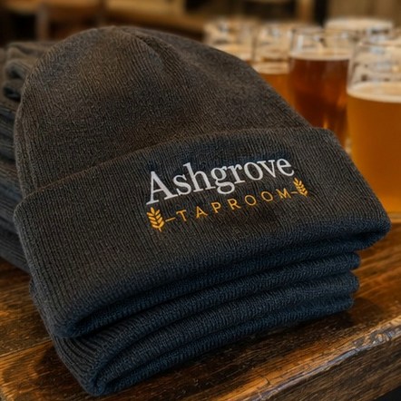 Customized beanies for breweries and taprooms