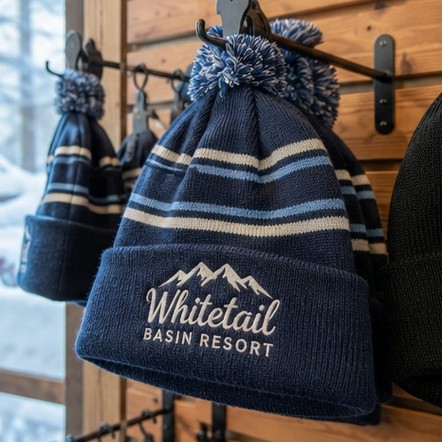 Customized beanies for ski resorts and outdoor outfitters