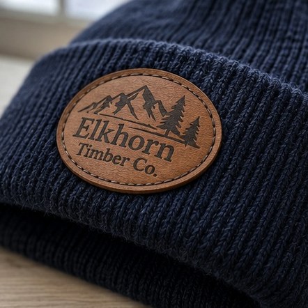 Leather Patch Beanies