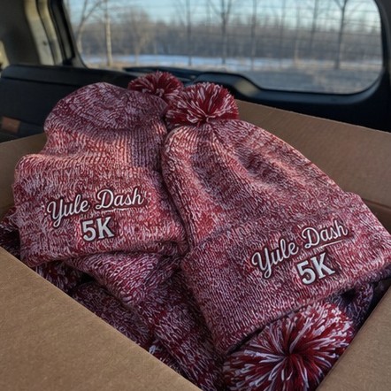 Promotional custom beanies with company logo